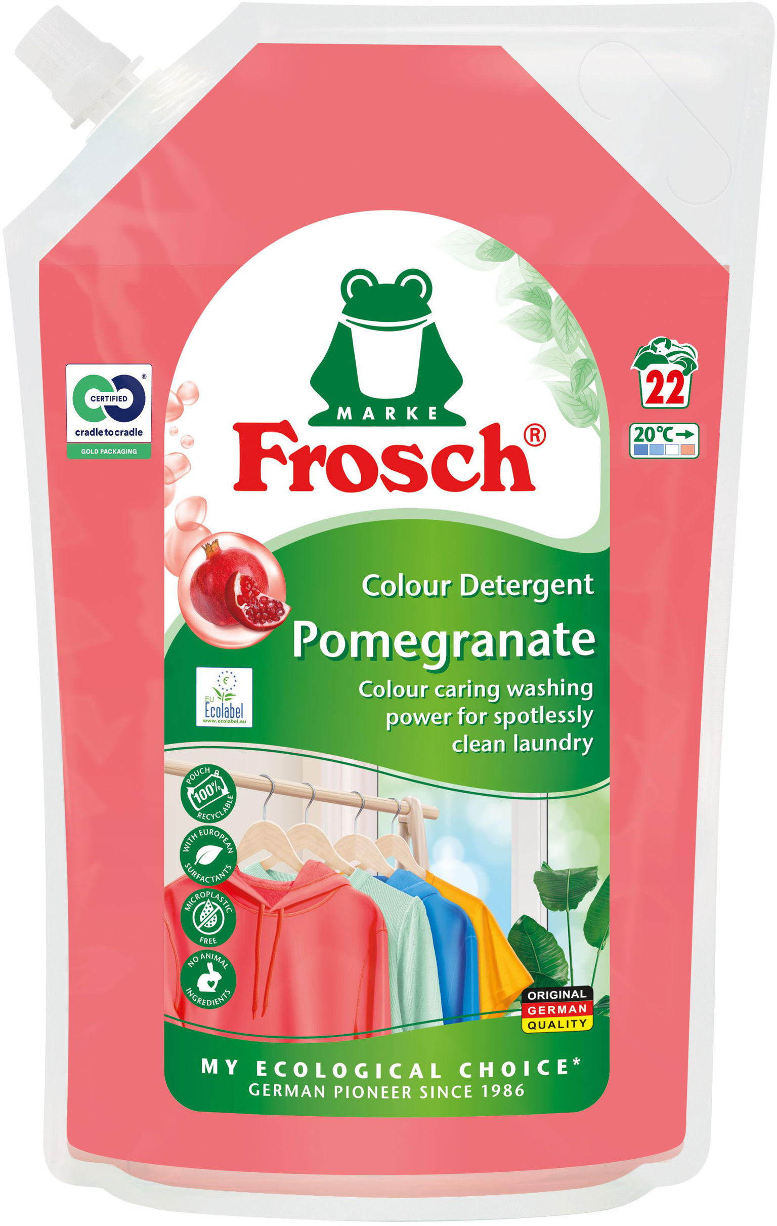 Skystas skalbiklis FROSCH su granatu ekstraktu, 1,5 L-0