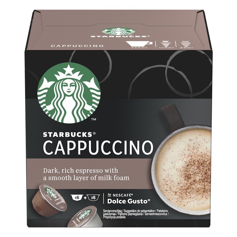 Kavos kapsulės STARBUCKS Dolce Gusto Cappuccino, 12 kapsulių, 120 g
