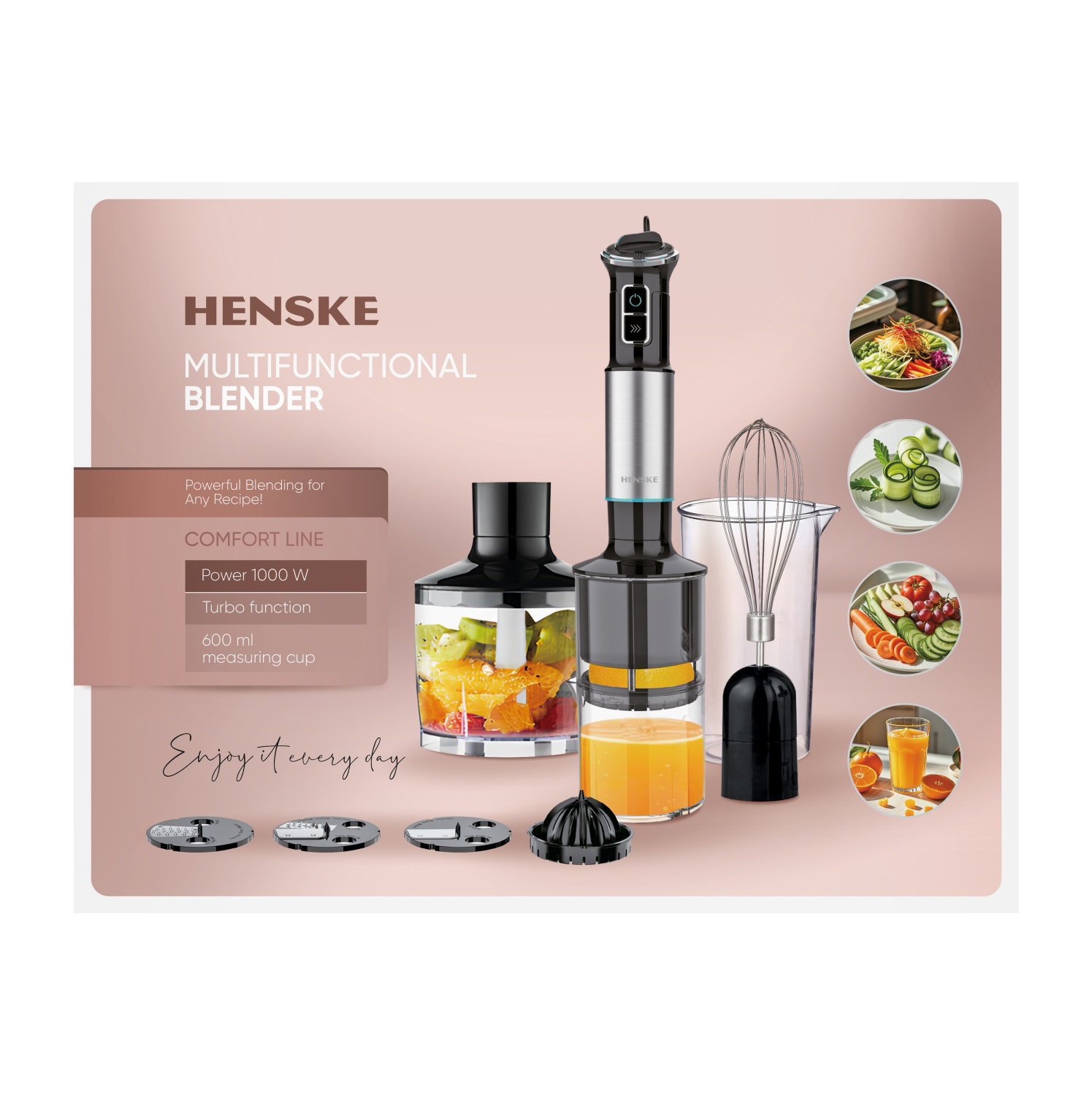 Smulkintuvas su priedais HENSKE-1