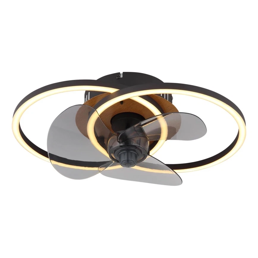 LED šviestuvas-ventiliatorius GLOBO KAREN, 25+24W CCT 2700-6500K, 2800lm 28x42cm, su pultu-0