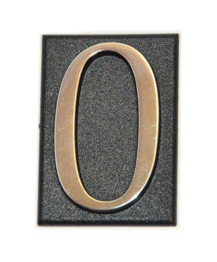 Buto numeris 0, 32 x 45, mm, plastikinis, chromo sp.-0