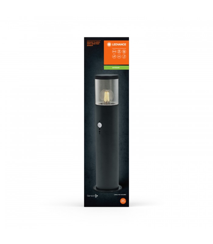Pastatomas lauko šviestuvas LEDVANCE ENDURA EBRO SENSOR, IP44,E27, max 20W,su judesio davikliu,h49cm - 3