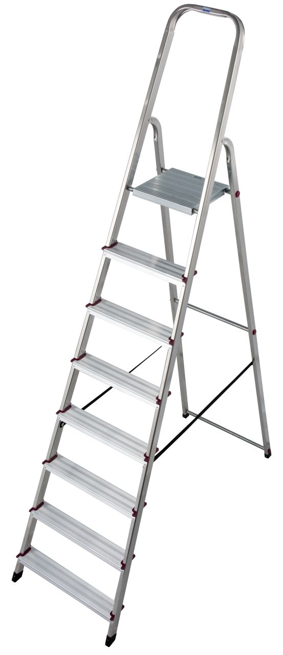 Kopėčios KRAUSE Corda, 8 pakopų, aliumininės, vienpusės, maks. darbinis aukštis 365 cm-0
