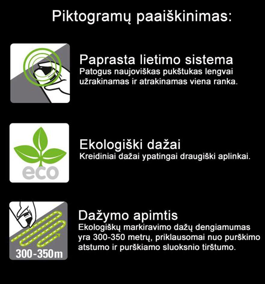 Purškiami markiravimo dažai COLORMARK ECOMARKER, raudonos sp., 500 ml-1