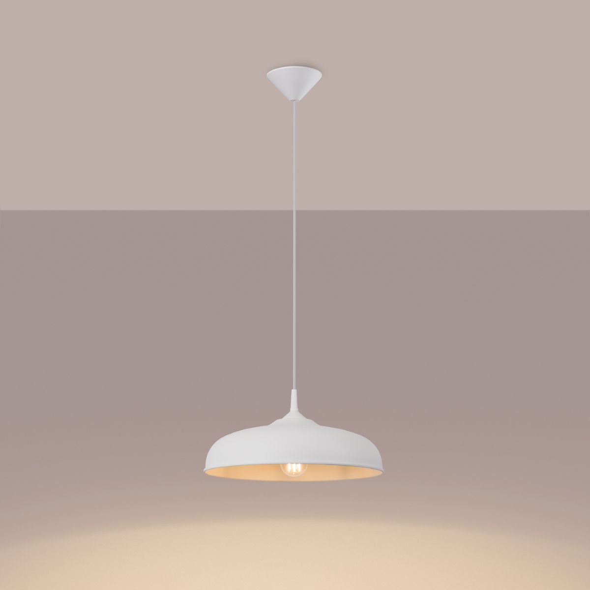 Pakabinamas šviestuvas SOLLUX GINA, 1xE27, max 15 W LED, baltas - 3
