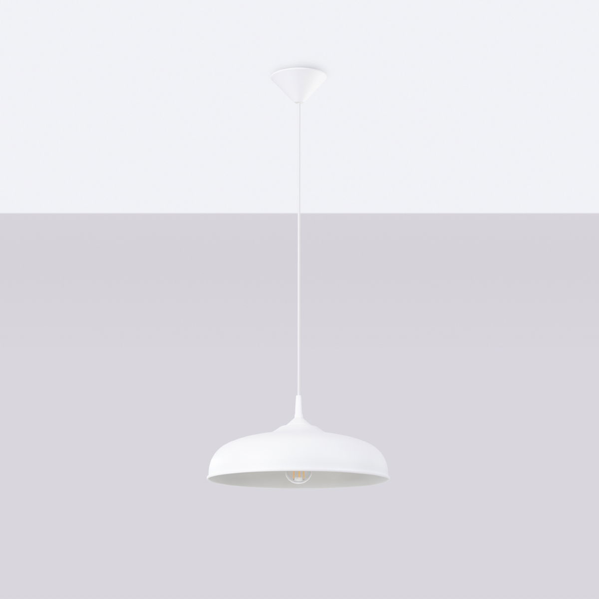 Pakabinamas šviestuvas SOLLUX GINA, 1xE27, max 15 W LED, baltas - 2