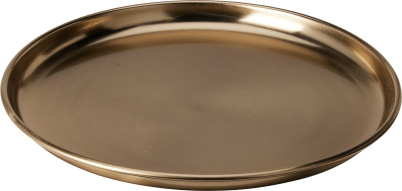 Dekoratyvinis metalinis padėklas, auksinės sp., 28 cm-0