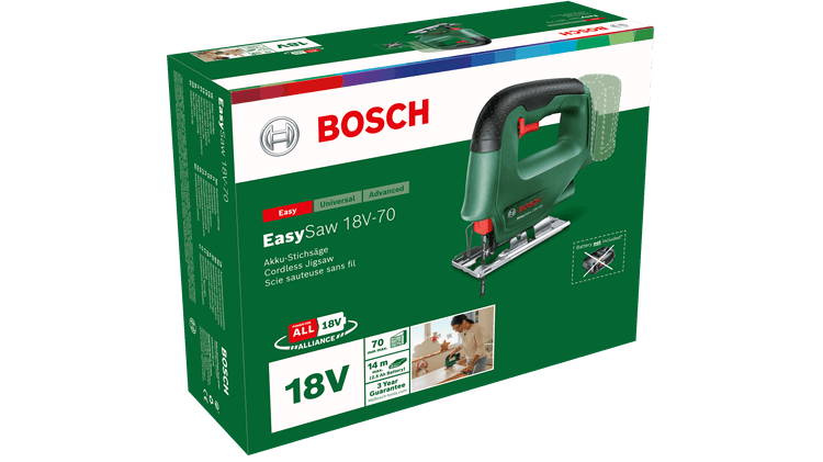 Akumuliatorinis siaurapjūklis BOSCH EasySaw 18V-70, 18 V, 70 mm, be akumuliatoriaus - 4