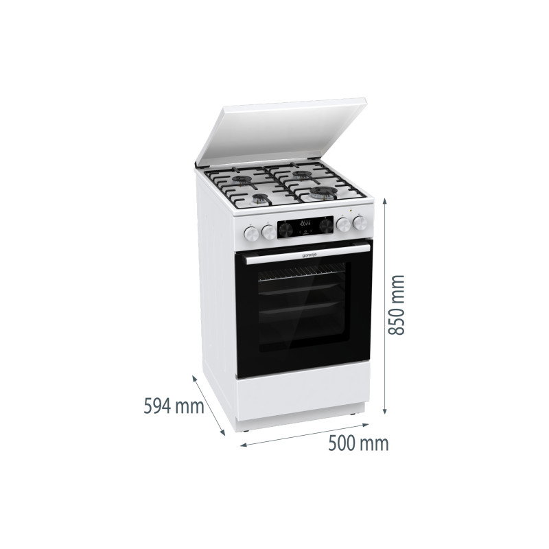 Dujinė viryklė su elektrine orkaite GORENJE GK5C63WH - 7
