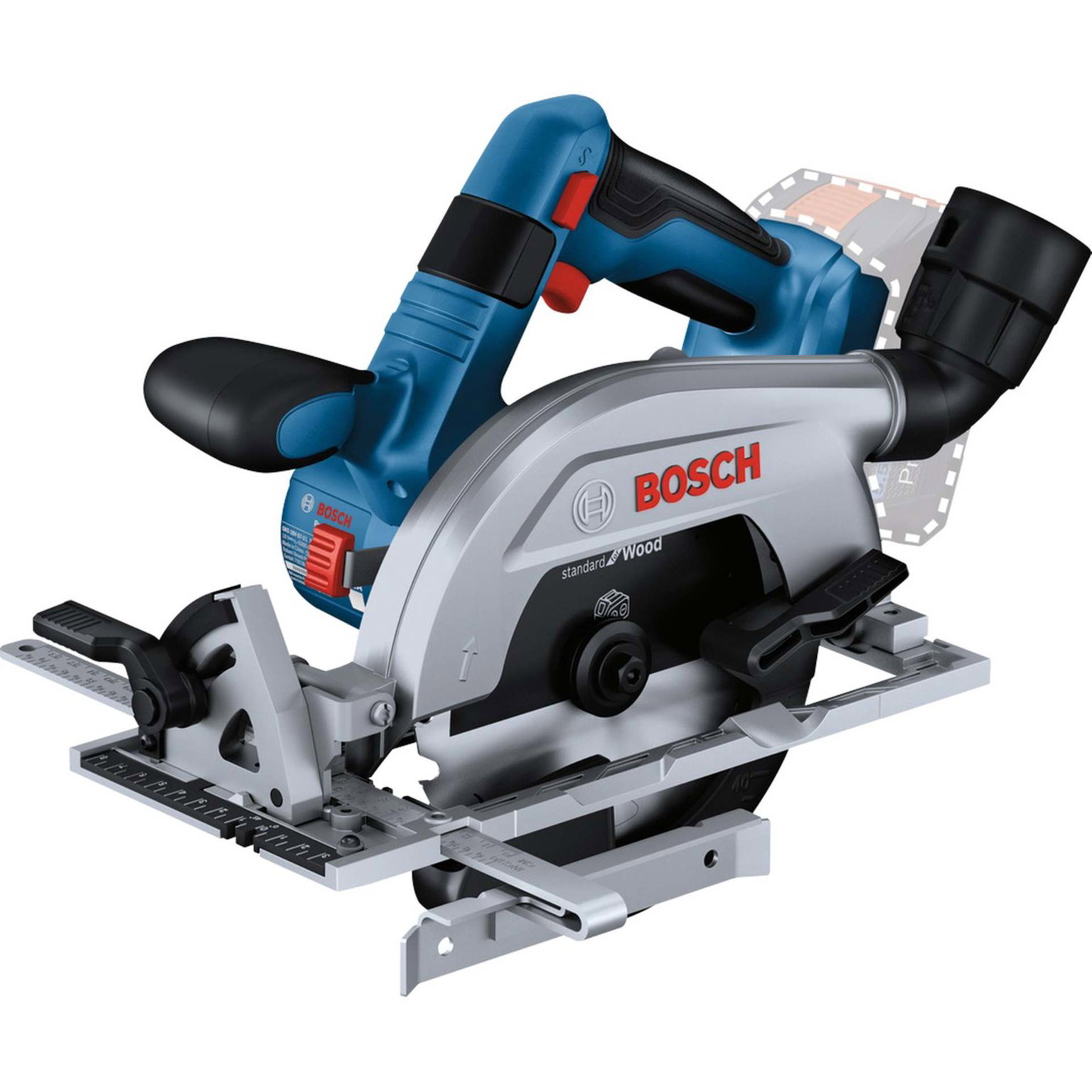 Akumuliatorinis diskinis pjūklas BOSCH GKS 18V-57-2 L Solo, 18 V, 165 x 20 mm, be akumuliatoriaus-0