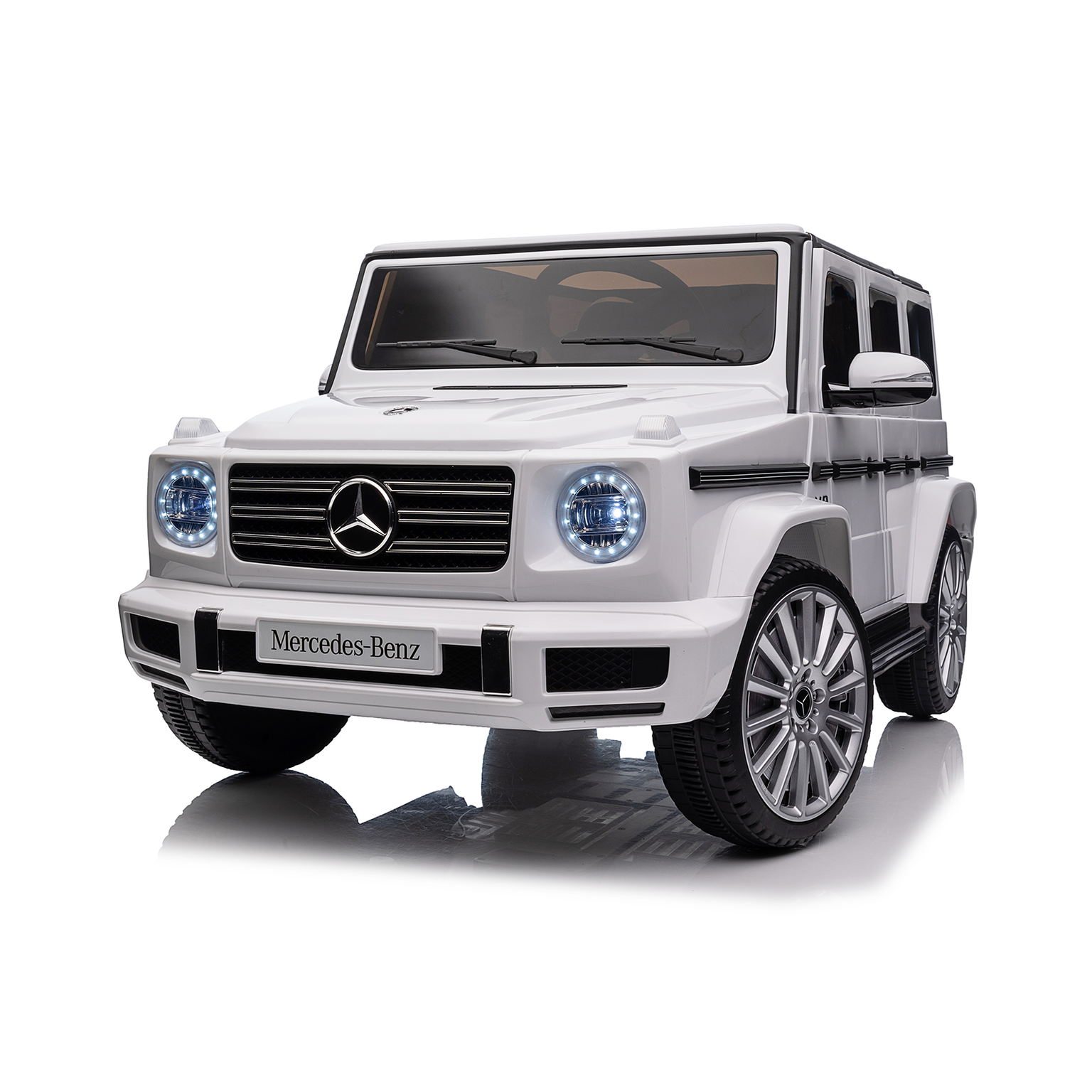 Vaikiškas elektromobilis "Mercedes G500", baltas-0