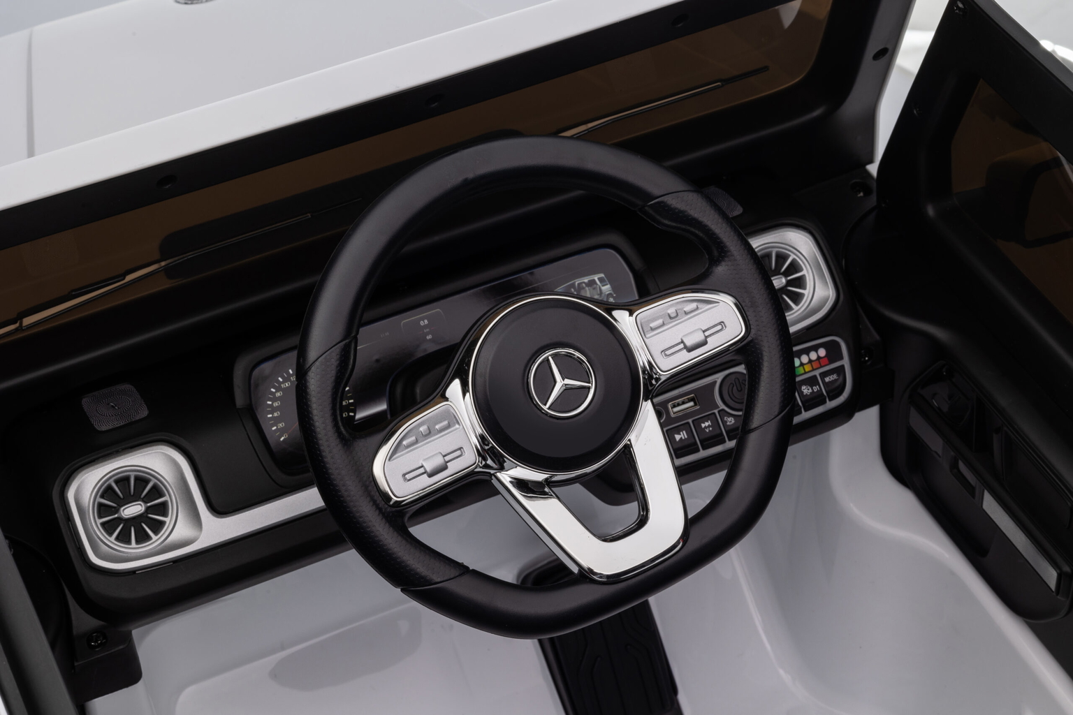 Vaikiškas elektromobilis "Mercedes G500", baltas - 4