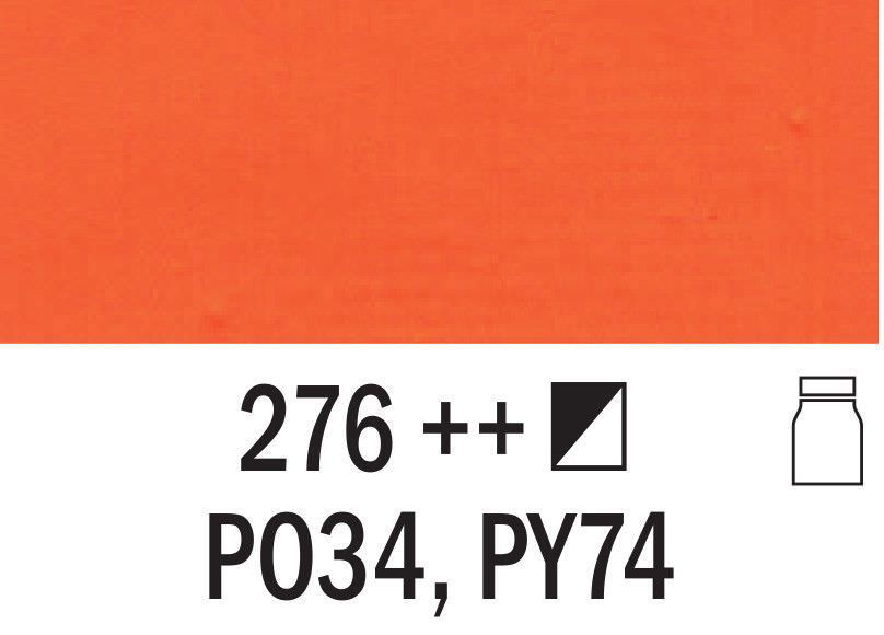 Akriliniai dažai AC, oranžinės-raudonos sp., 75 ml - 2
