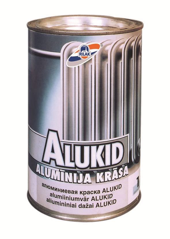 Apsauginiai emaliniai dažai-gruntas RILAK ALUKID, aliuminio sp., 900 ml