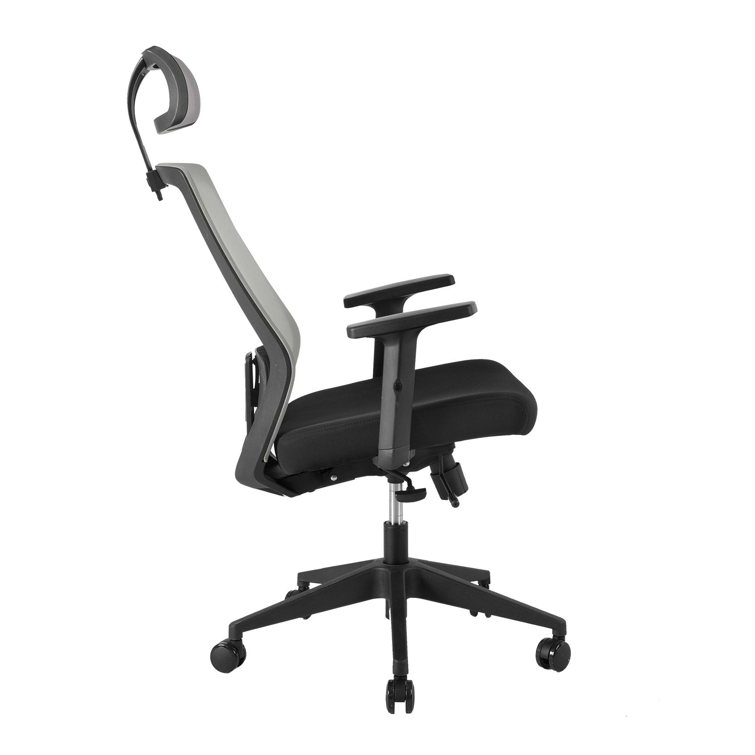 Biuro kėdė JOY, 64x64x115-125 cm, juoda/pilka - 3