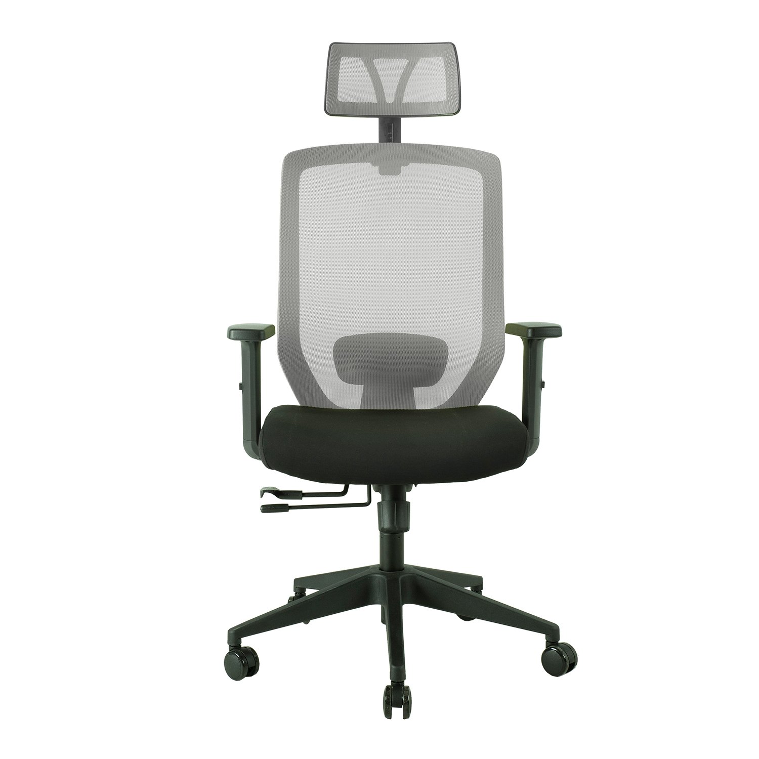 Biuro kėdė JOY, 64x64x115-125 cm, juoda/pilka - 1