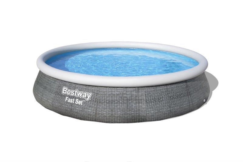 Pripučiamas baseinas su filtru BESTWAY FAST SET RATTAN, 396 x 84 cm-0