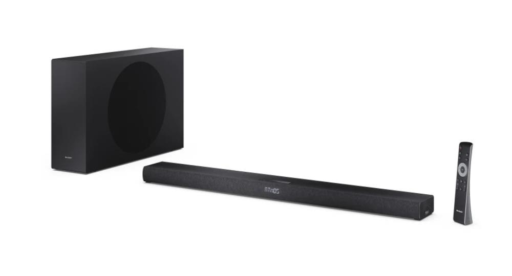 Garso sistema Sharp HT-SBW320 2.1ch Ultra-slim Dolby Atmos / DTS Virtual:X + belaidis žemų dažnių garsiakalbis