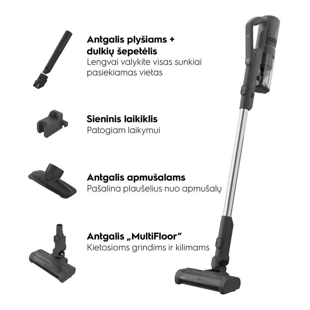 Belaidis dulkių siurblys-šluota ELECTROLUX EP51UH18DB - 2