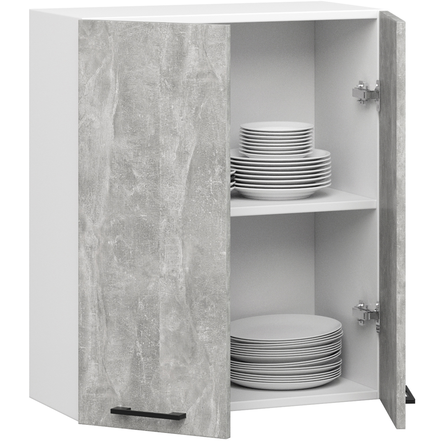 Pakabinama virtuvės spintelė OLIVIA W40, H72 cm, balta/pilka-1