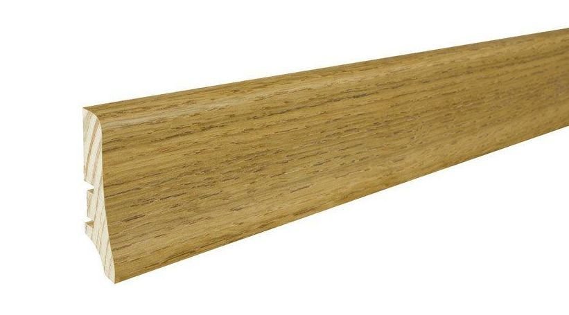 Medinė faneruota grindjuostė P2001072A, ąžuolas, 20 mm pločio, 58 mm aukščio, 2,2 m ilgio