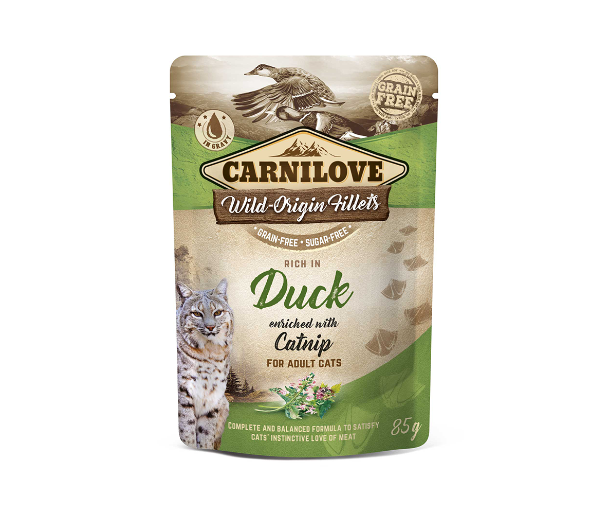 Konservuotas kačių ėdalas Carnilove Duck Catnip, 85 g
