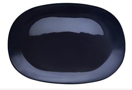 Pietų lėkštė, juodos sp., 22 cm