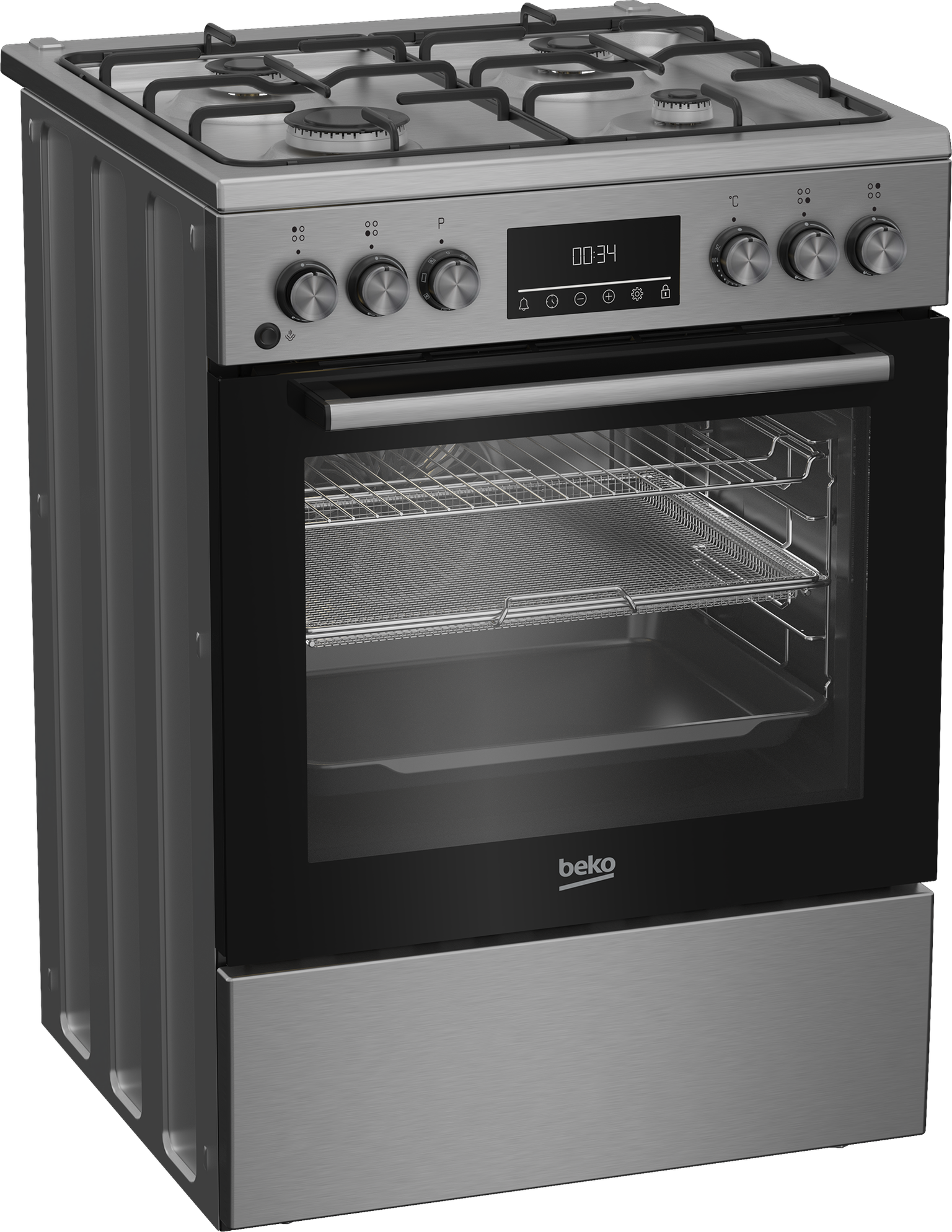 Dujinė viryklė su elektrine orkaite BEKO FBMA62330TXDSN, 60 cm-1