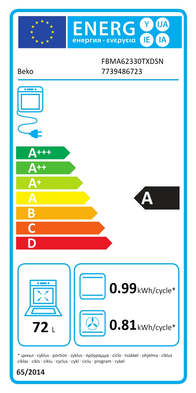 Dujinė viryklė su elektrine orkaite BEKO FBMA62330TXDSN, 60 cm - 7