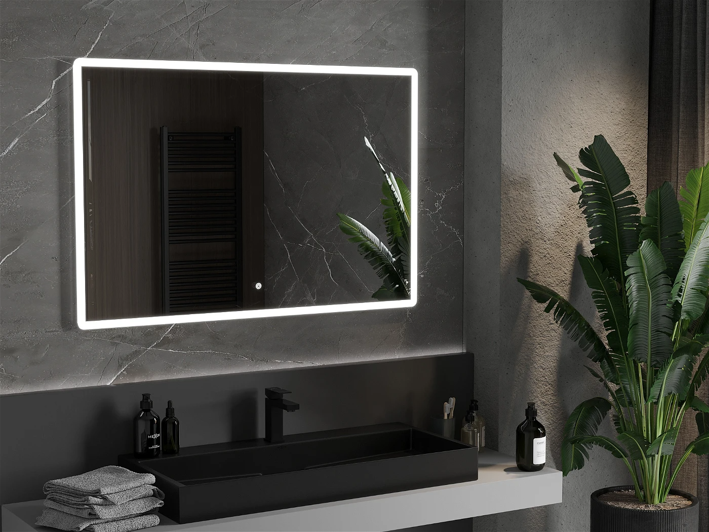 Vonios veidrodis Mexen Navia su LED apšvietimu ir šildymo kilimėliu, 120 x 80 cm - 2