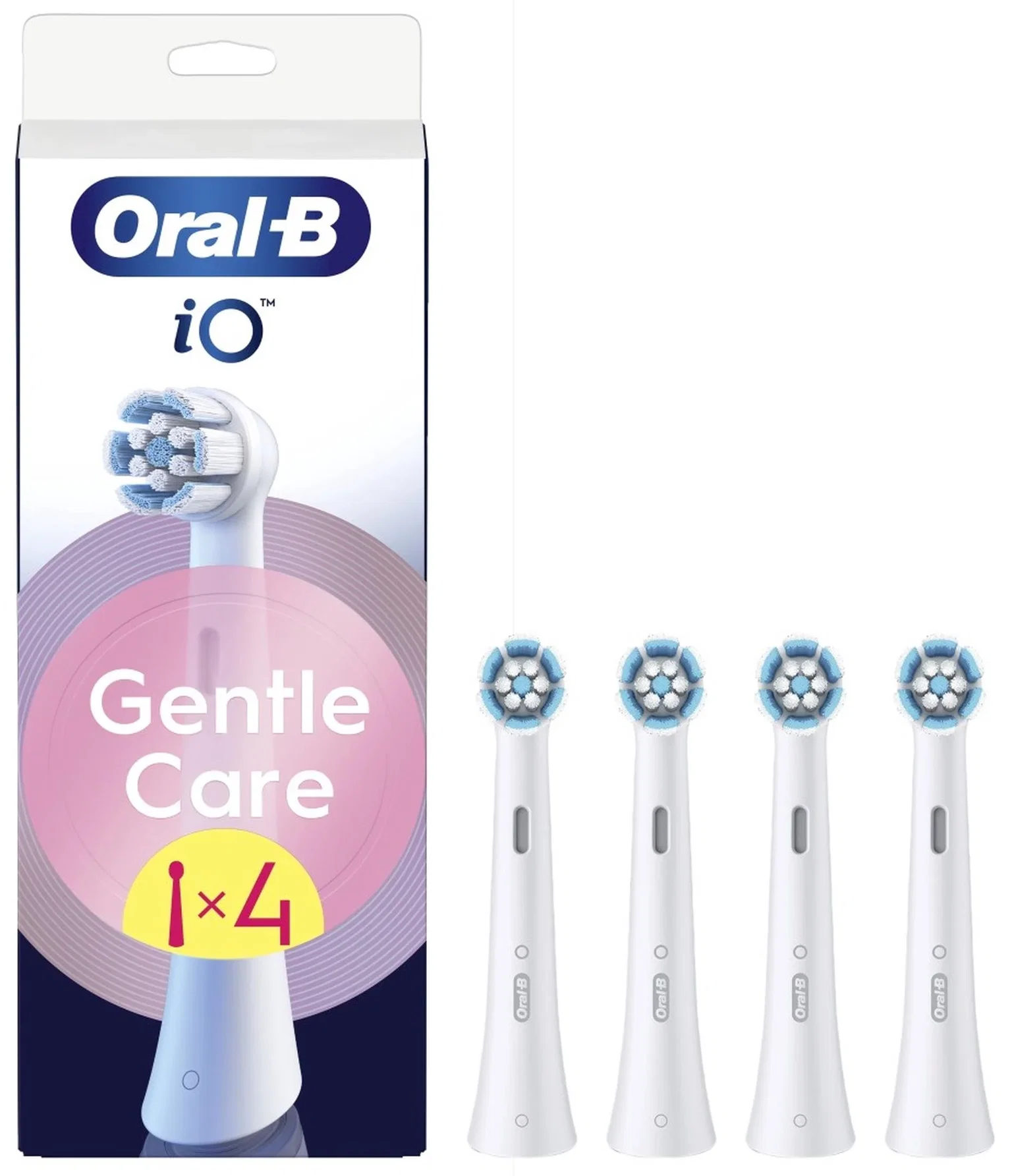 Standartinės dantų šepetėlio galvutės Oral-B iO RB SWF-4 GentleCare White, 4 vnt.-0