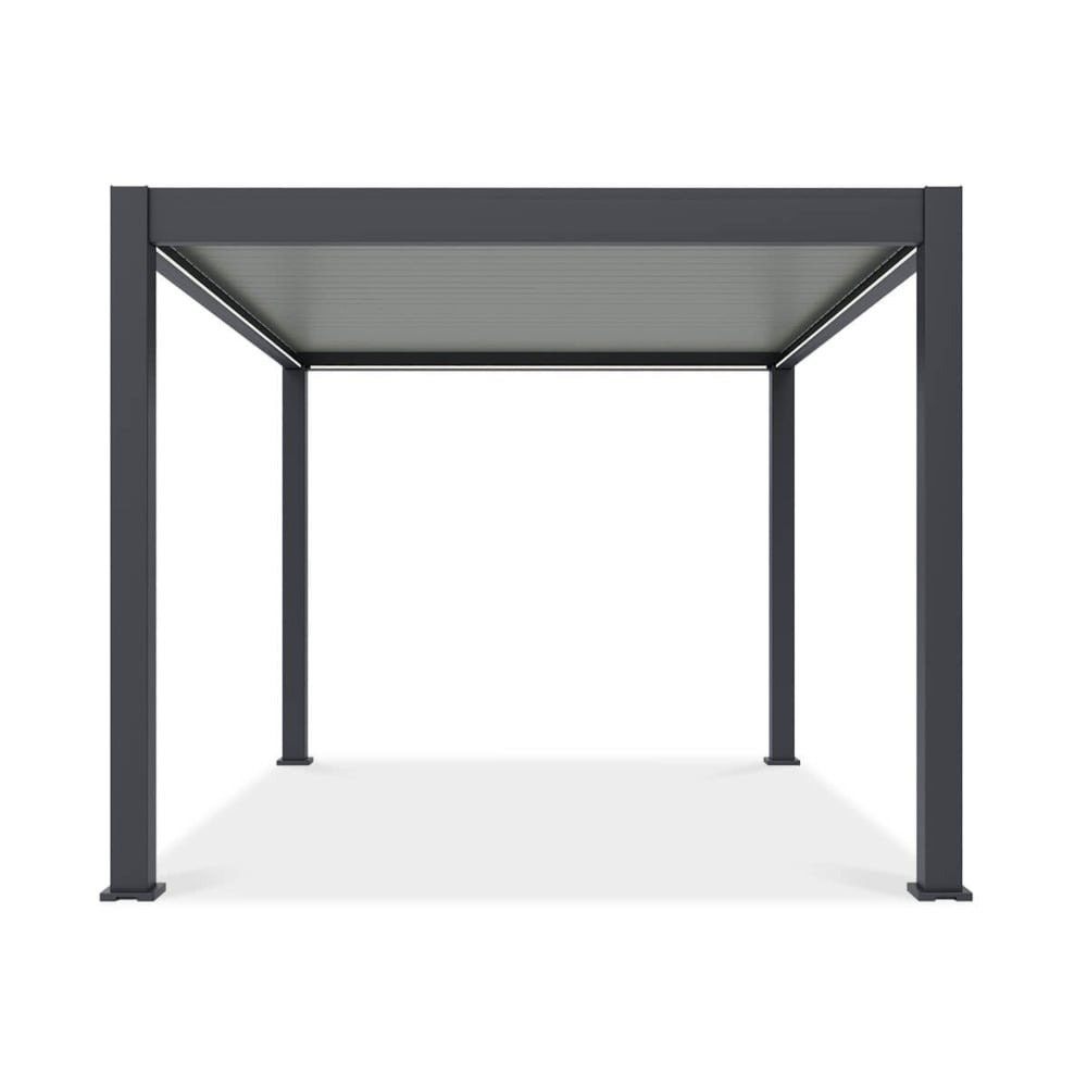 Pavėsinė Pergola DELUXE PRO AUTOMATIC 300x400x256 cm su LED, Anthracite/Light Grey - 4