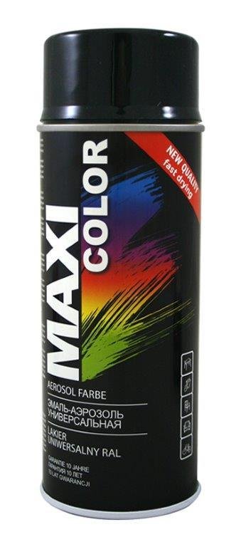 Purškiami dažai MAXI-COLOR RAL9011, grafito juodos sp., 400 ml - 1