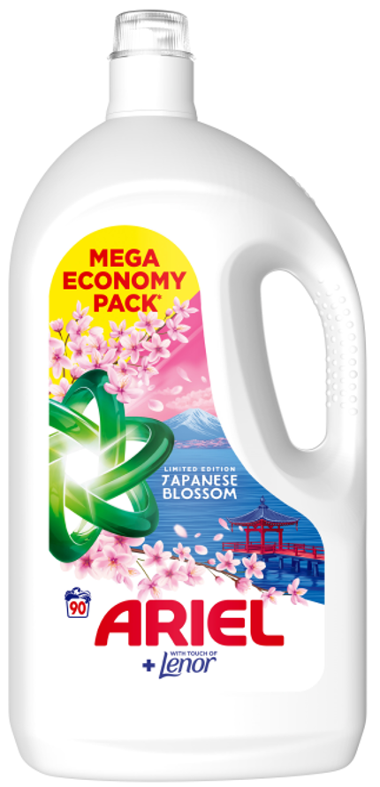 Skystas skalbiklis ARIEL Japanese Blossom, 90 skalbimų, 4,05 l