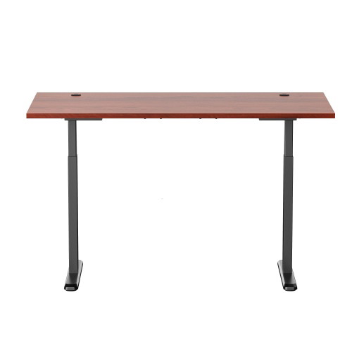 Reguliuojamo aukščio rašomasis stalas Up Up Bjorn L, 150x75 cm, tamsaus riešuto/juoda-1