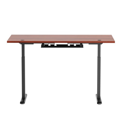 Reguliuojamo aukščio rašomasis stalas Up Up Bjorn L, 150x75 cm, tamsaus riešuto/juoda - 3