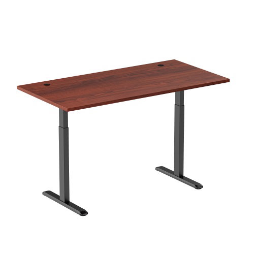 Reguliuojamo aukščio rašomasis stalas Up Up Bjorn L, 150x75 cm, tamsaus riešuto/juoda - 1