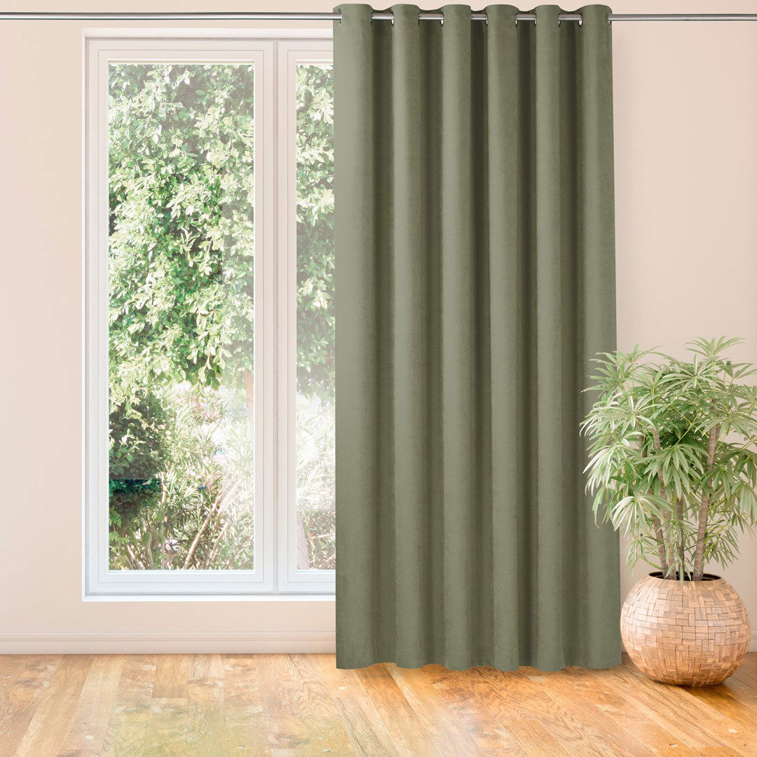 Naktinė užuolaida MILANA OLIVE EYELETS, 220x225 cm - 2