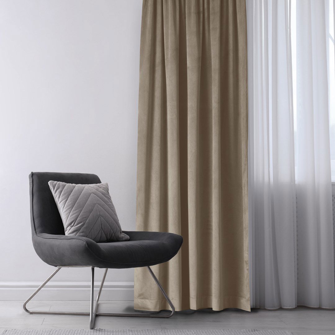 Naktinė užuolaida VILA  BEIGE TUNNEL, 135x245 cm - 4