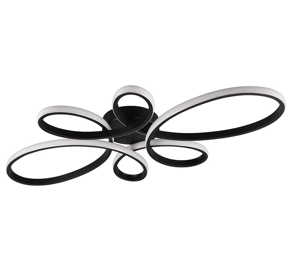 Lubinis LED šviestuvas TRIO FLY 32W 3000K 3900lm Switch Dimmer juodos sp 83x45,5x7,5cm - 6