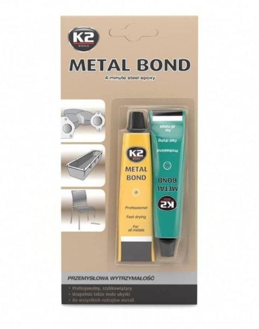 Klijai, epoksidiniai K2 Metal Bond, metalui, 56,7 g