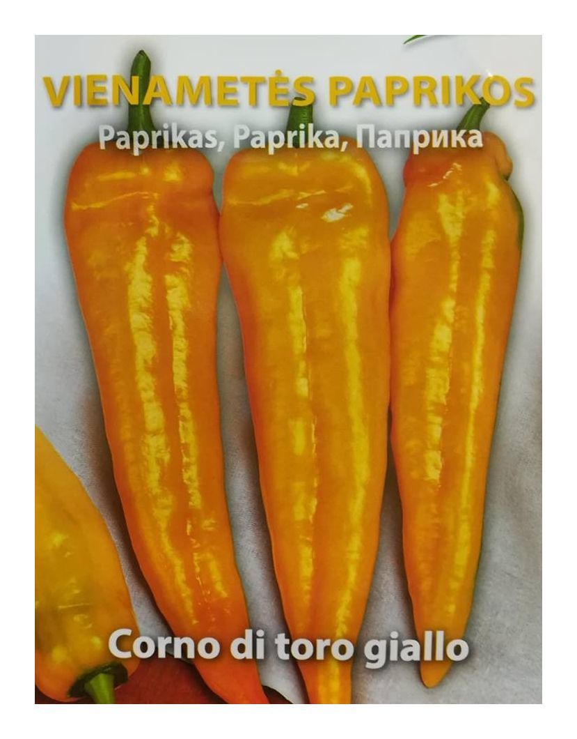 Paprikų sėklos CORNO DI TORO GIALO, 1,2 g-0