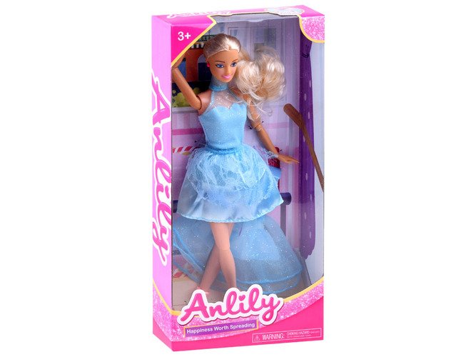 Lėlė Anlily su mėlyna suknele - 8
