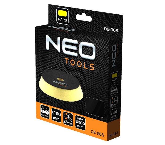 Poliravimo padas NEO, 150 mm, storis 25 mm, tvirtinimas 130 mm, kietas - 4