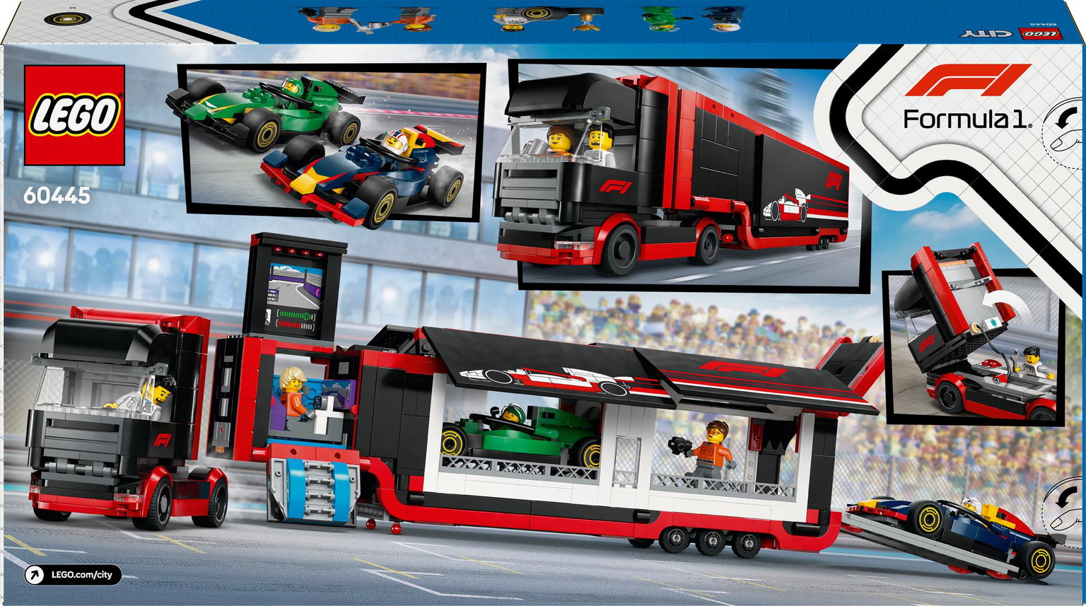 Konstruktorius LEGO City F1® Truck with RB20 & AMR24, 60445 - 2