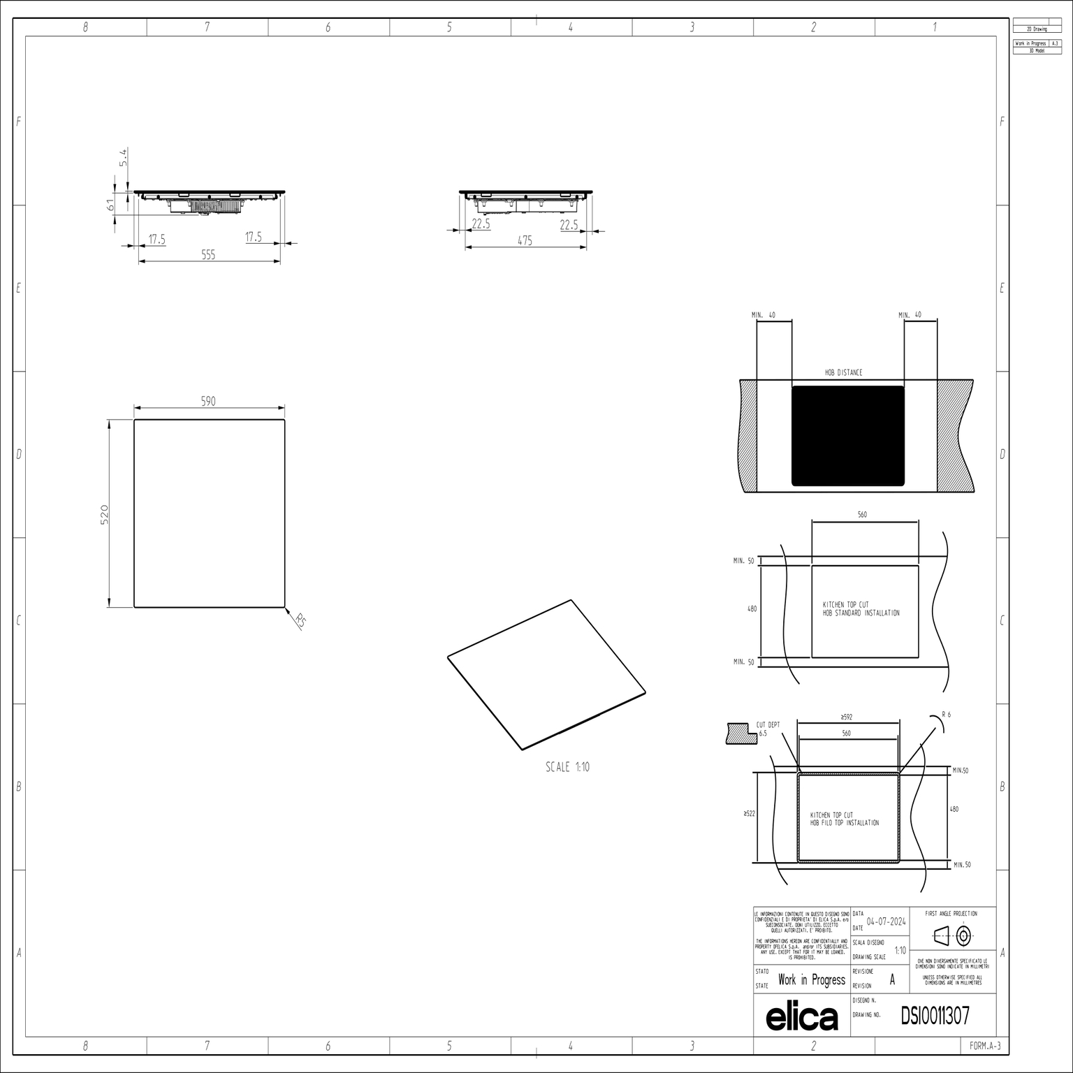 Indukcinė kaitlentė ELICA PRIMIS 604 PLUS BL - 3