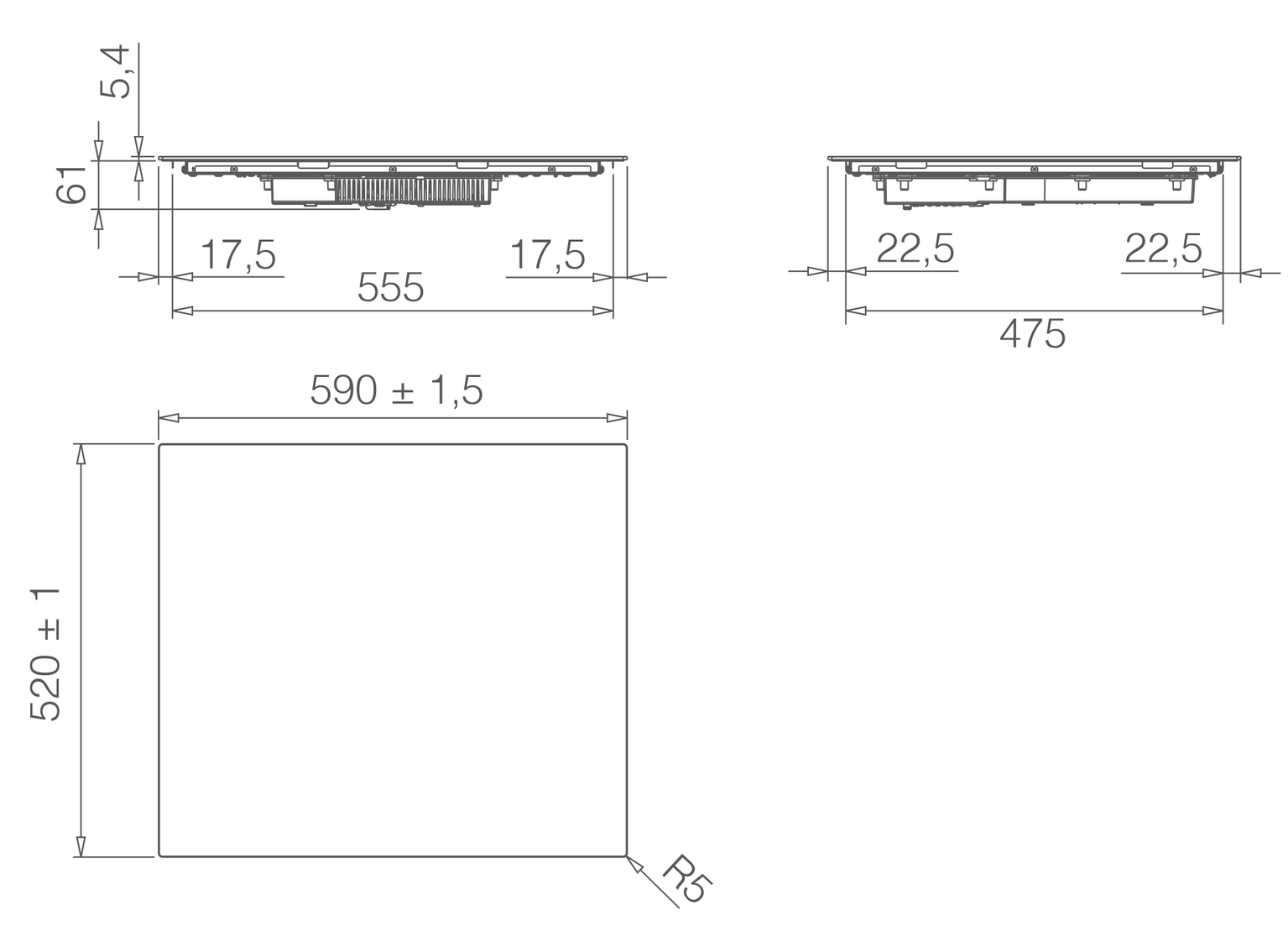 Indukcinė kaitlentė ELICA PRIMIS 604 PLUS BL - 2