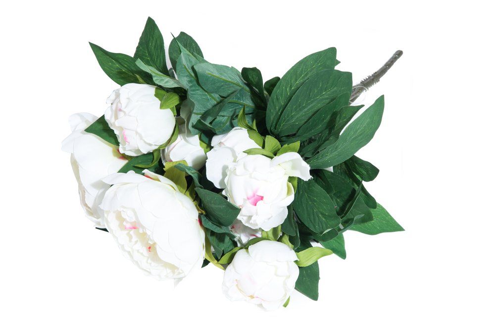 Dirbtinių gėlių puokštė  BIJŪNAS, baltos sp., 50 cm-0