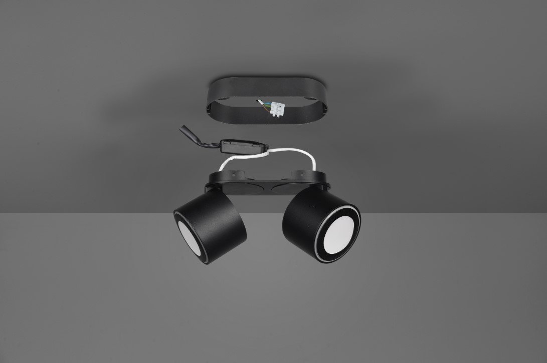 Taškinis LED šviestuvas TRIO Taurus, 2 x 5W, 3000K, 2 x 450lm, juodos sp., 8 x 18 x 10 cm - 4