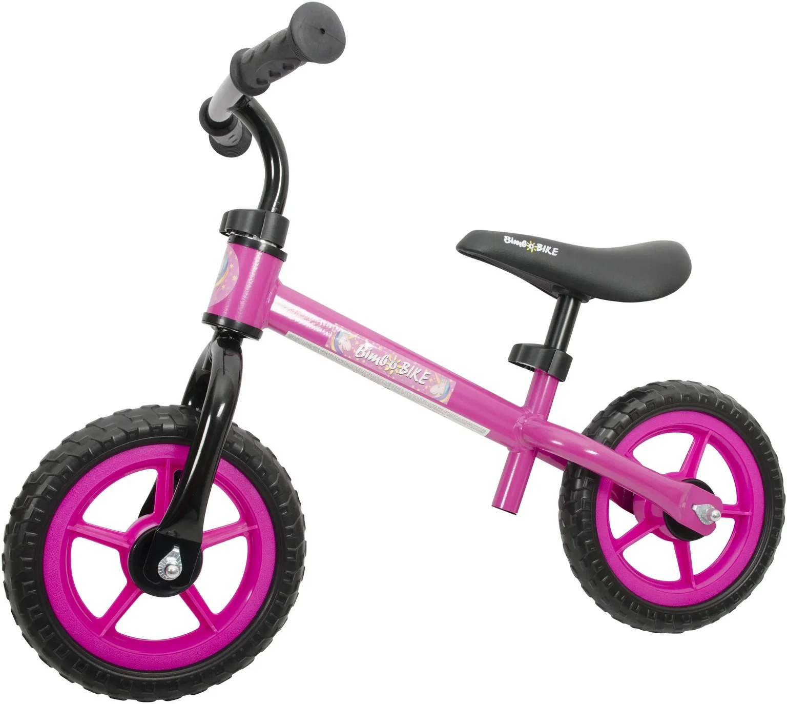 Vaikiškas dviratis UNICORN, 83 x 35 x 63 cm, juodos/rožinės sp.